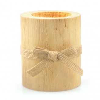 Mini petit pot bois décoration de table bougeoir