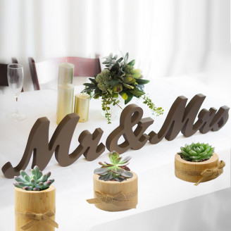 Mini pot bois décoration de table bougeoir petite plante cactus centre de table mariage